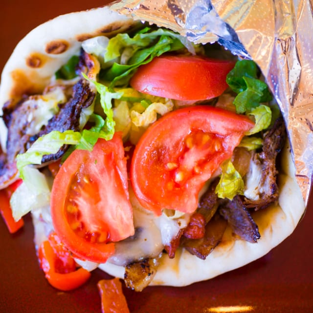 Philly Cheesesteak Gyro.