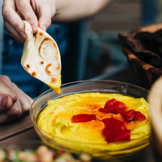 Ginger Turmeric Hummus & Pita.