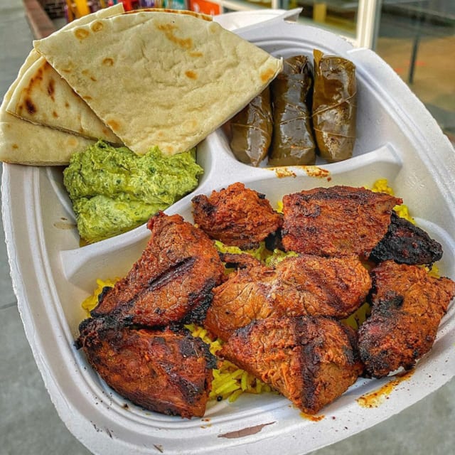 Lamb Kabob Platter.